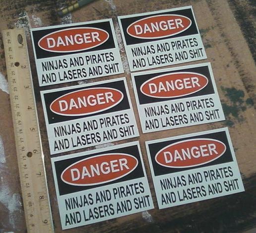 Danger Ninjas Pirates Lasers and Shit magnet - mature