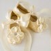 Wedding, Special Occasion, Toddler & Baby Shoes - Flower Girl - Couture Gold Brocade, Magnolia Flower Ballet Slipper - Baby Souls