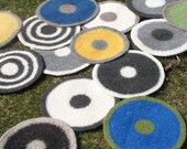 Wool felted placemat - Choose your color combination, accent, home decor