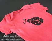 Ladybug Onesie - Hand Dyed & Painted