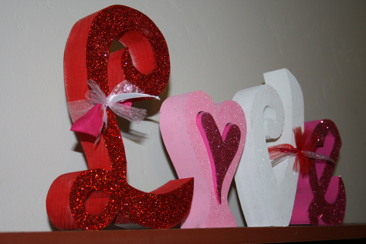 Wood letters Valentines decoration wedding decor Love letters decorative wooden love letters