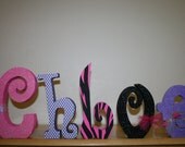 Nursery letters personalized nursery letters Custom wood letters teen gift family name letters kids room childrens room decor 5 letters