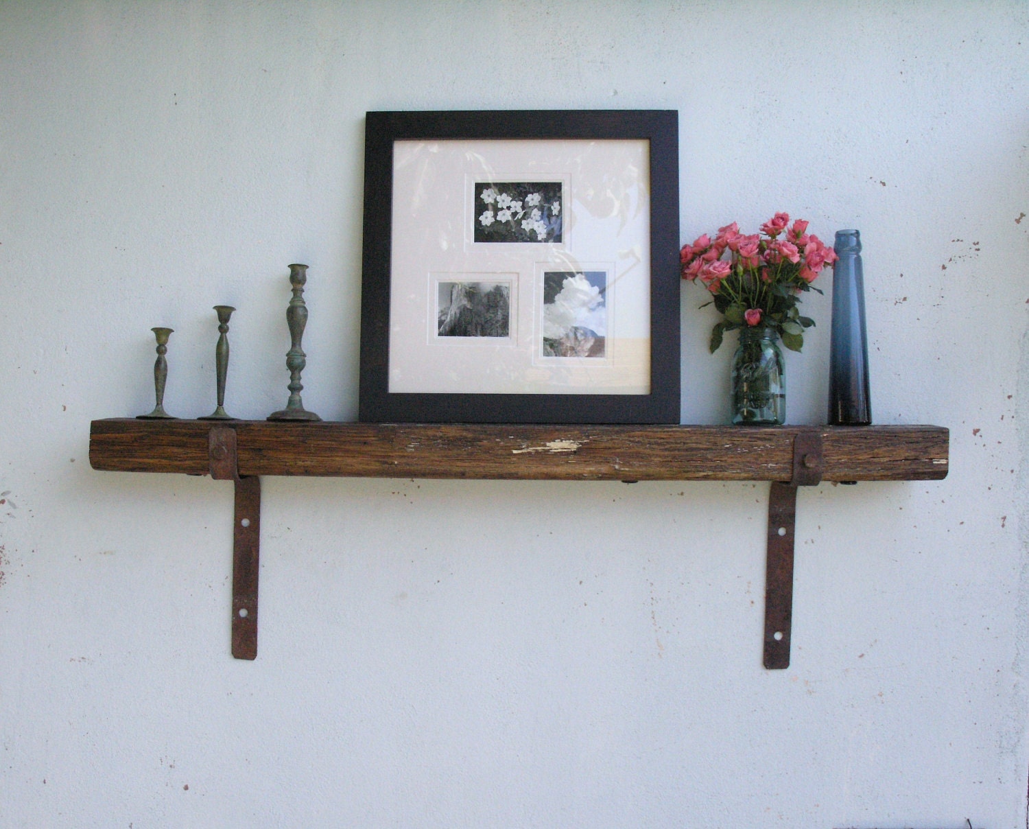 Rustic OAK Fireplace Mantel - lumber from an 1860/70's Gold Mine Camp in the Eastern Sierra Nevada Mountains