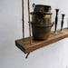 Rustic Hanging Oak Accent Shelf made with lumber from an 1860/70's Gold Mine Camp in the Eastern Sierra Nevada Mountains