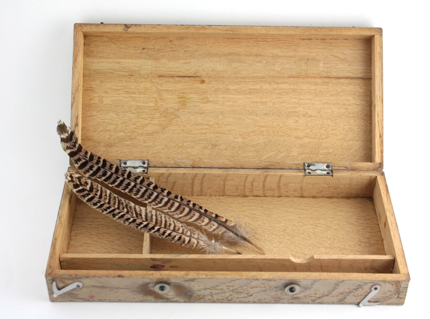 vintage science lab wooden box