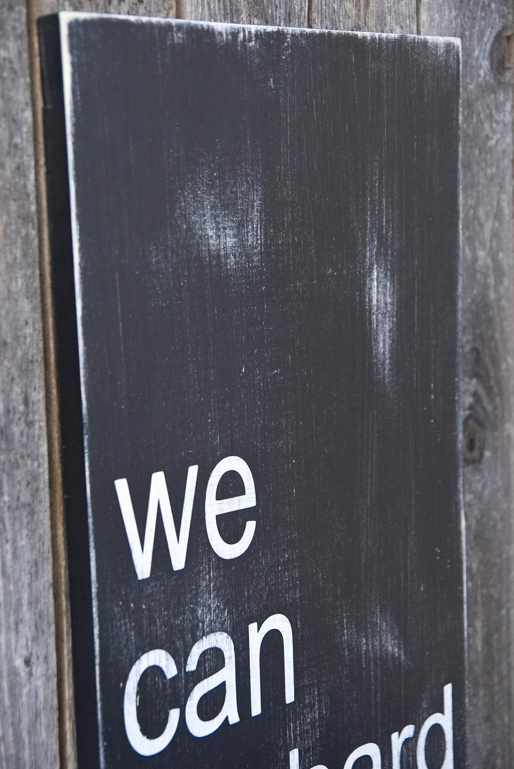 NEW - We Can Do Hard Things Typography Sign - Black and White - Solid Wood Subway Art - Distressed - Pick Your Own Colors