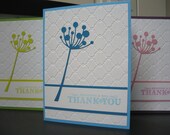 Handmade Floral Thank You Cards Set of 5