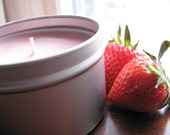 Strawberry Fields 8 oz Tin Soy Wax Candle