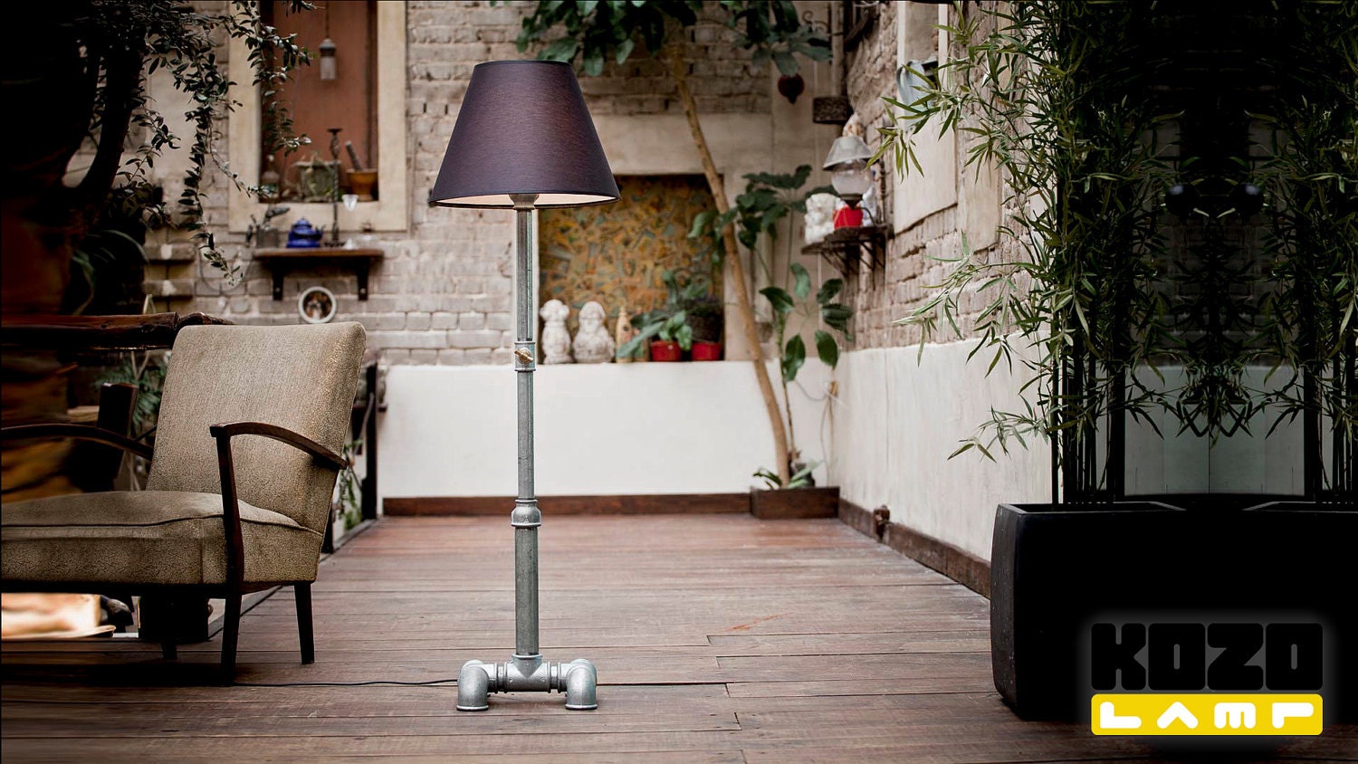 KARKA industrial chic floor lamp by Kozo Lamp