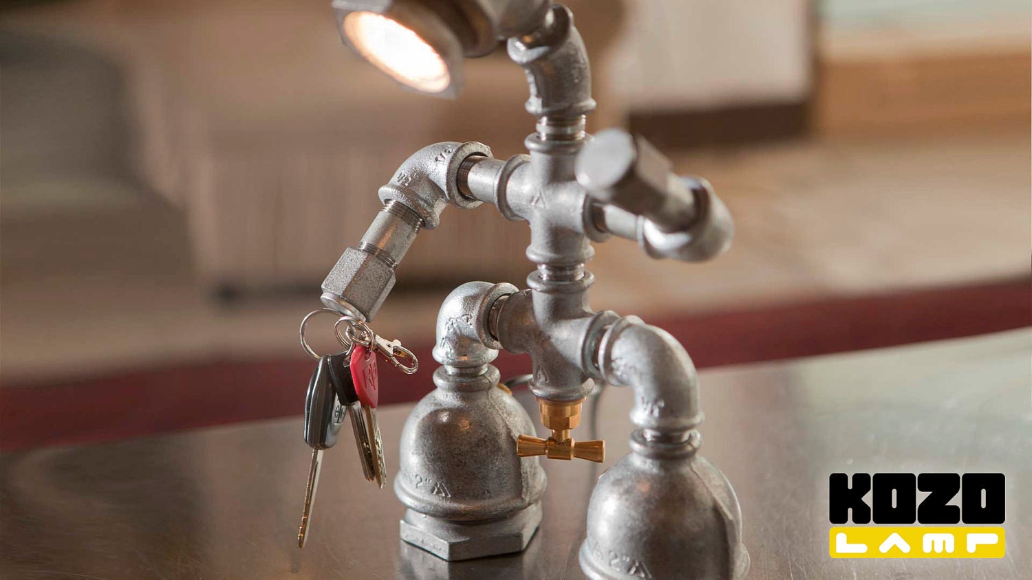 KOZO MAN desk lamp by Kozo Lamp upcycled lighting design