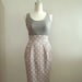 Sweet Pastel Lavender and White Polka Dot Printed High Waist Narrow Skirt SMALL