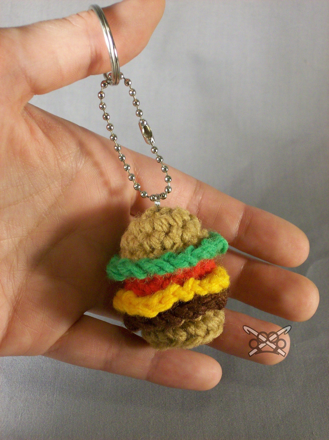 READY TO SHIP - I Can Haz Cheezeburger Keychain Diy Crochet