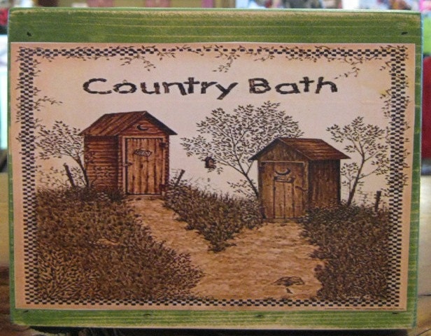 SALE 5.00 off    Country Bath   Seed Box Wood Box