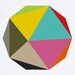 Original painting - "Decagon" 10 x 10 geometric minimalist abstract