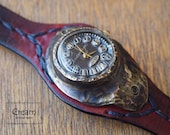 Vintage Watch. Leather Band ///////// Handcraft Watch ///////// Volcano