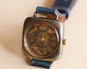 Vintage Watch. Handstitch. Leather Band ///////// Handcraft Watch ///////// Continent - m