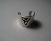 Ear Cuff Sterling Silver Celtic Triquetra Symbol