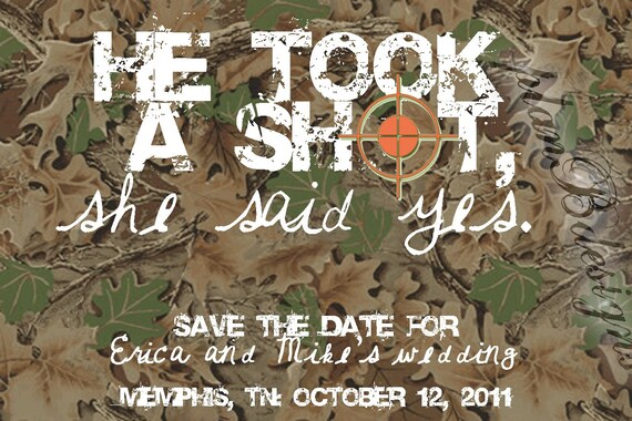 Camo/Hunting Save the Date (Print Your Own)