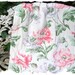 English Poppy Floral Rose Pink Violet Vintage Barkcloth Fabric Panel