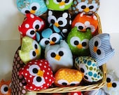7 lovely colorful mini owls