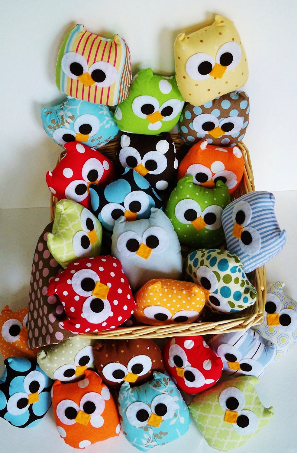 7 lovely colorful mini owls