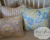 Crib Bedding- Nursery Accessories-  Decorative Throw Pillow Cover with Piping