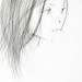 Pencil Drawing Minimalist Art Dreamer an original pencil drawing, black & white 11X14