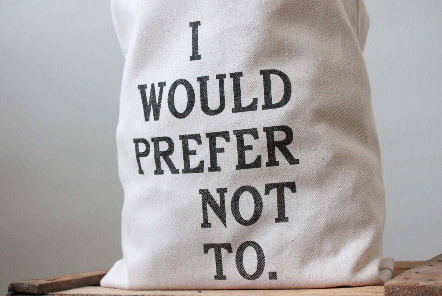 Bartleby Tote Bag - Screen Printed Book Tote