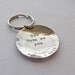 Personalized Key Chain with Round Silver Disc
