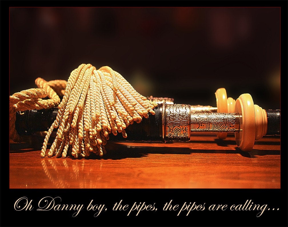 Danny Boy Bagpipes-Inspirational Art Photograph 11 x 14-FREE SHIPPING