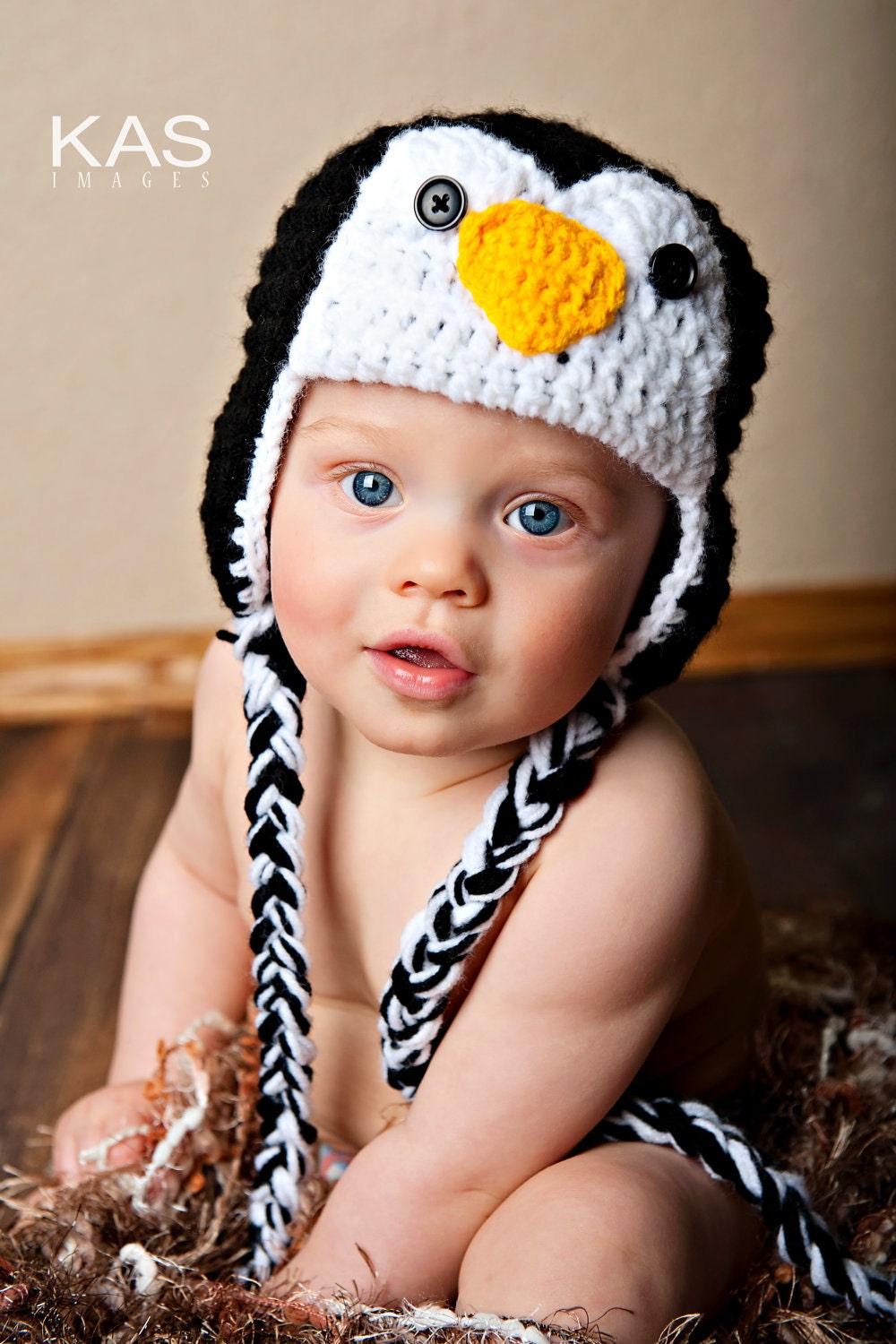 Newborn Crochet Penguin Hat