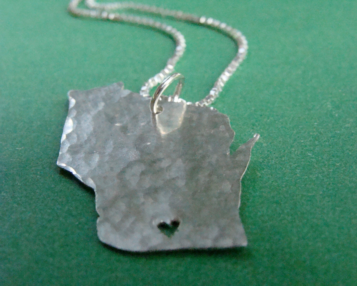 Wisconsin State Necklace (sterling silver)