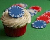Fondant Poker Chip Toppers