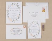 Whimsical Floral Wedding Invitations - spring, garden, rustic