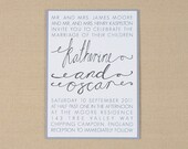 Modern Wedding Invitation Suite - Hand Calligraphy