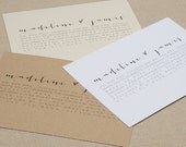 Modern Calligraphy Wedding Invitations