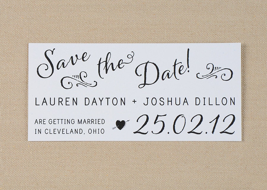 Modern Save the Date Wedding Invitation - Whimsical