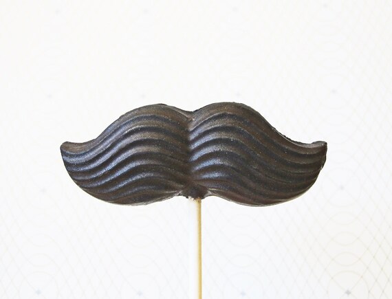 5 Chocolate Mustache Lollipops: Sparkly Gentlemen Series