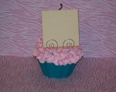 FAKE CUPCAKE "Memo Pad Holder" Original Creation, Perfect for the Busy Entrepreneurs' Desk, Office Cupcake Decor, Paperweight