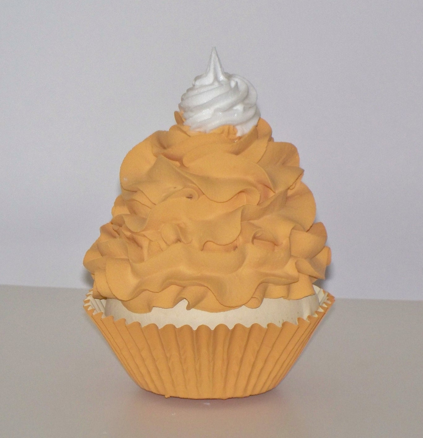 Butterscotch Fake Cupcake with Whipped Topping great Photo Prop, Kitchen Home Decor, Fake Food Display, Gifts