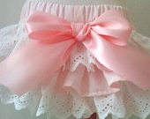 Girls Baby Ruffled bloomers Custom Ballet Pink Newborn - 24 months diaper covers