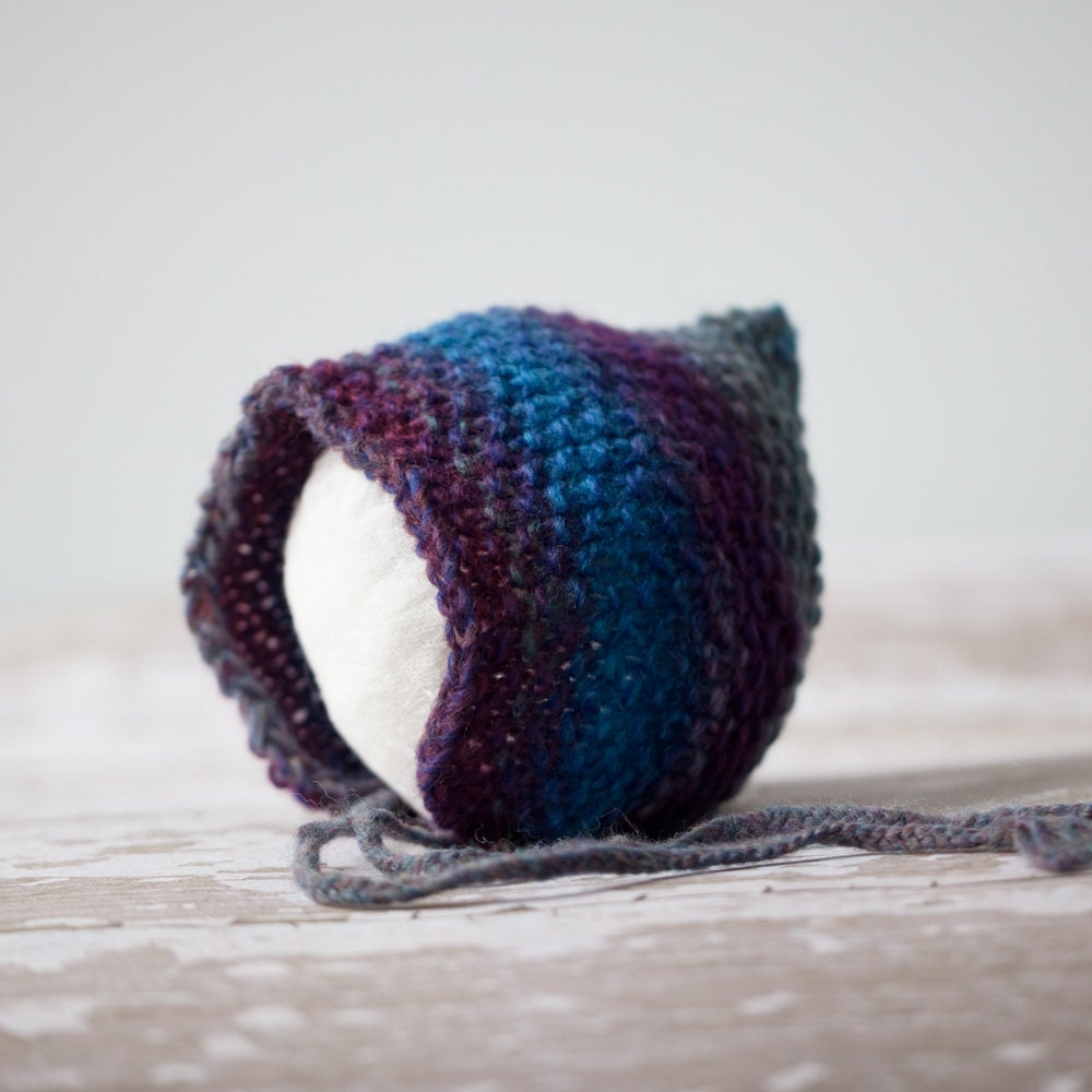 Woodland Elfkin Pixie Newborn Baby Hat - Twilight