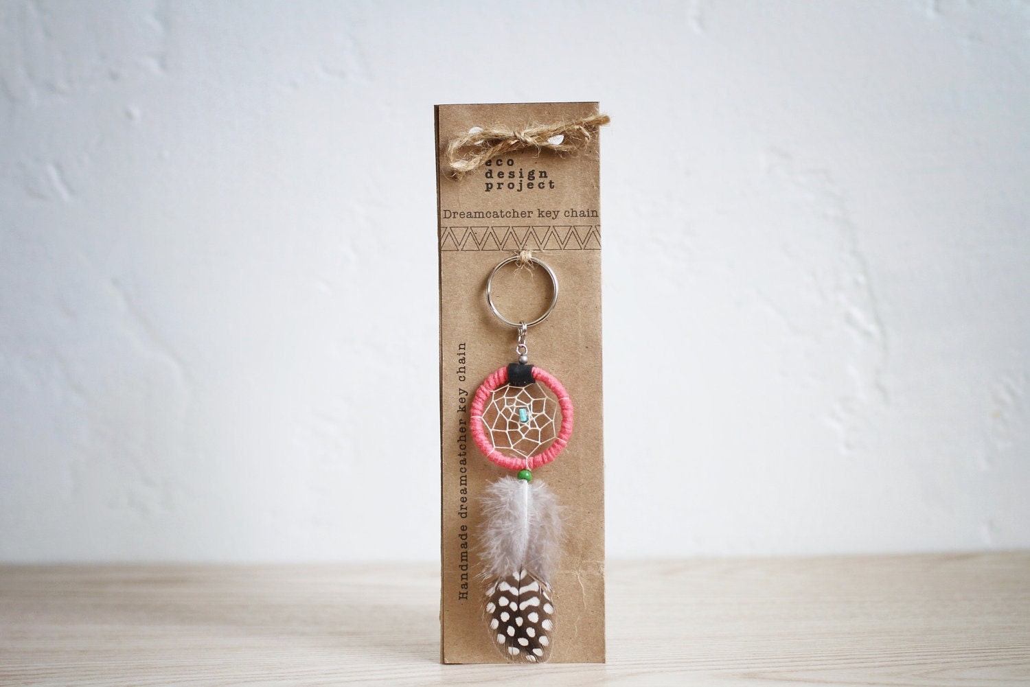 SALE for limited time. Free shipping, Handmade recycled t-shirts dreamcatcher keychain