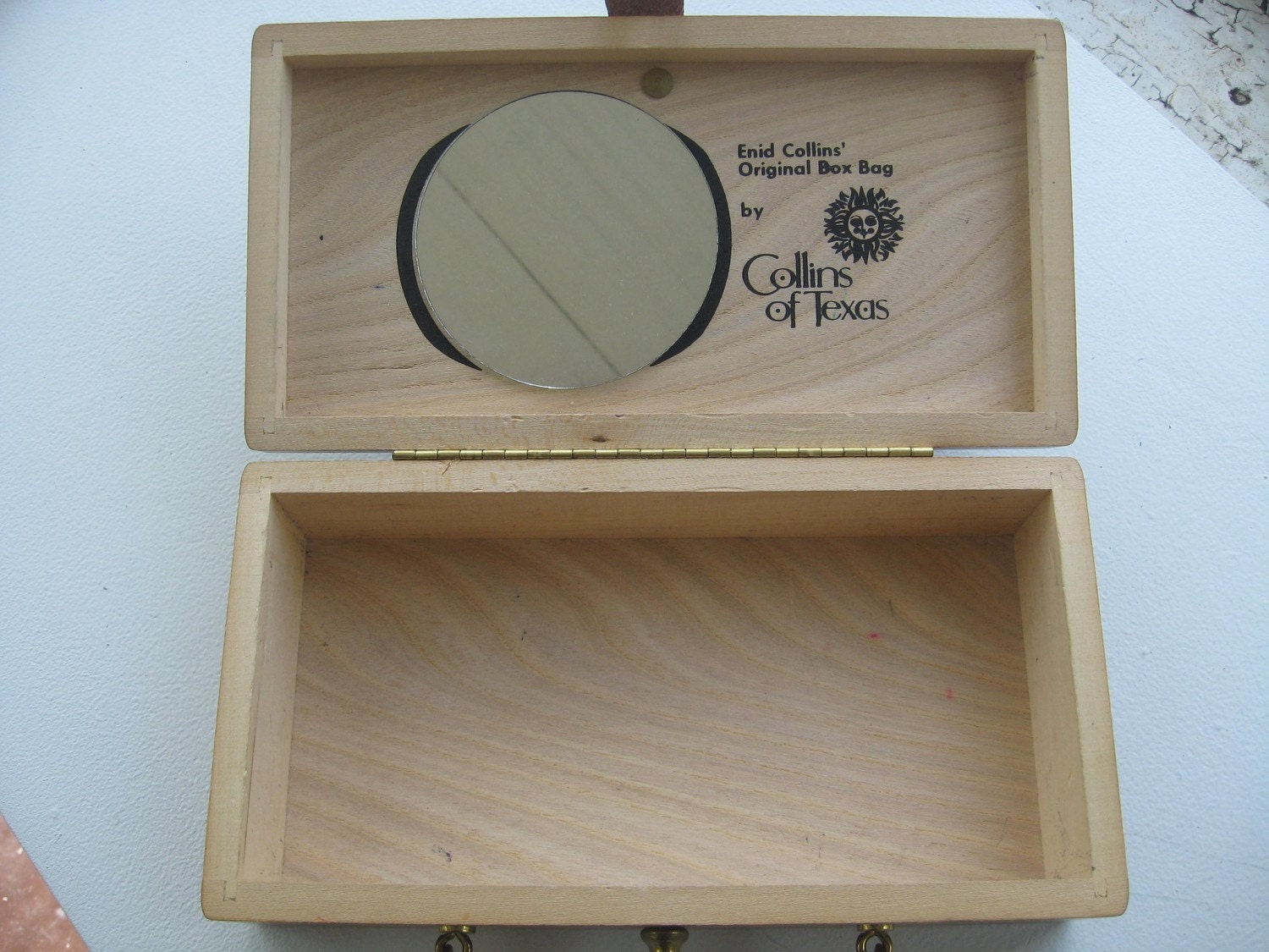 Enid Collins 1960s Wooden Box Bag Wise Guys Collectible