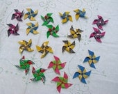 Pinwheel Barrettes, set of 2--your choice of fabric