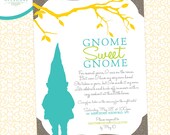 Gnome Sweet Gnome Housewarming Invitation - DIY Printable