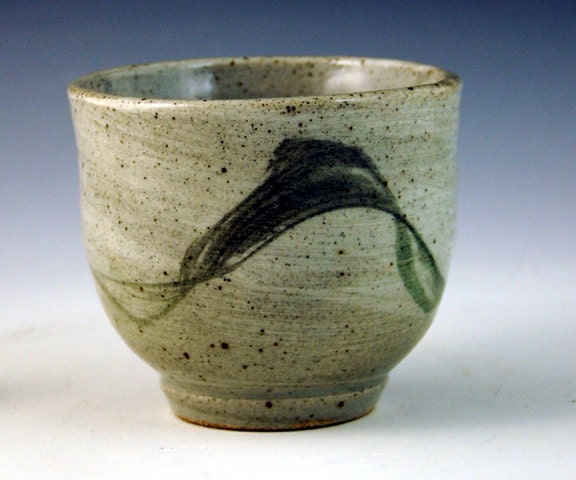 stoneware teabowl with brushwork