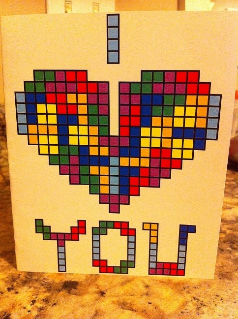Tetris Card Template