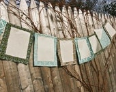 Wish Flags, Blue Baby Boy Shower Bunting, Custom Guest Book Alternative, Vintage Wedding Banner, Birthday Party Garland Il_170x135