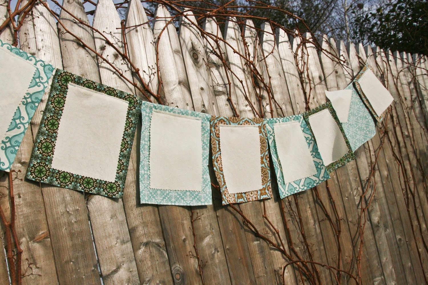 Wish Flags,Blue Baby Boy Shower Bunting, Guest Book Alternative, Vintage Wedding Banner, Birthday Party Garland Il_570xn